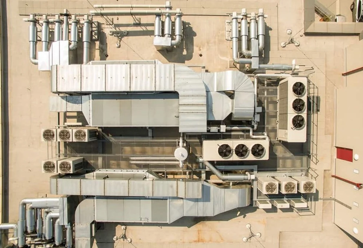 HVAC mechanical equipment and ductwork